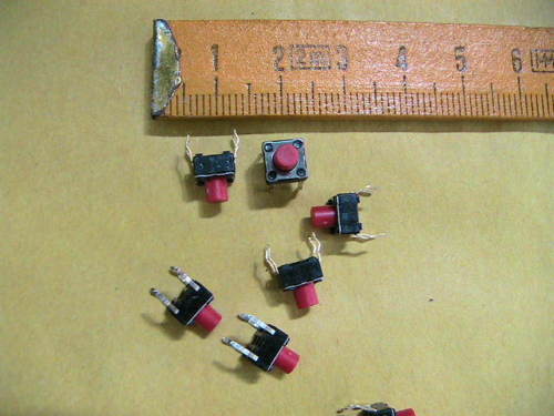 Microswitch SUPER FLAT 6x6mm horizontal 7 piece set 9879