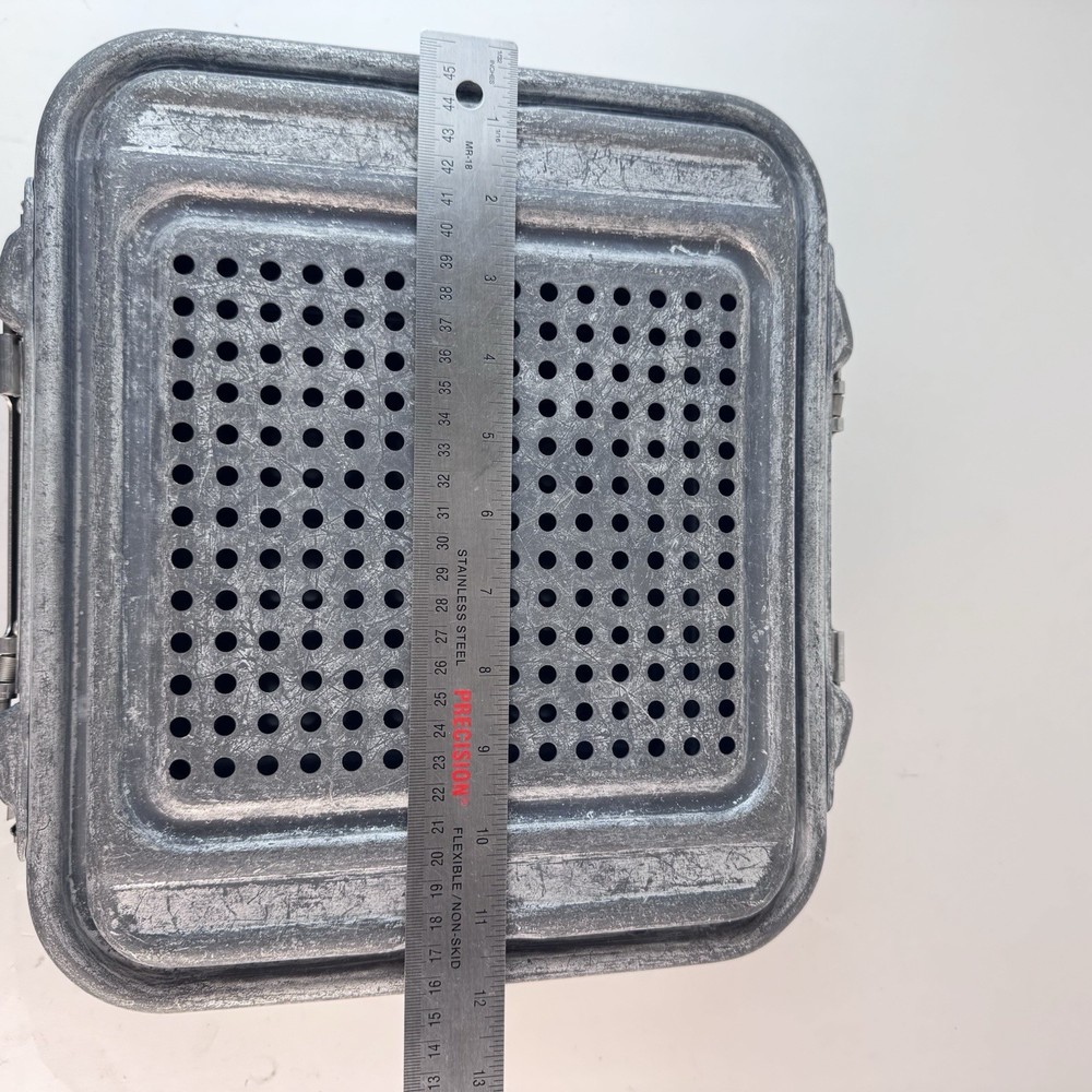 V. Mueller Genesis Stainless 12" x 11" x 6" Sterilization Container No Insert