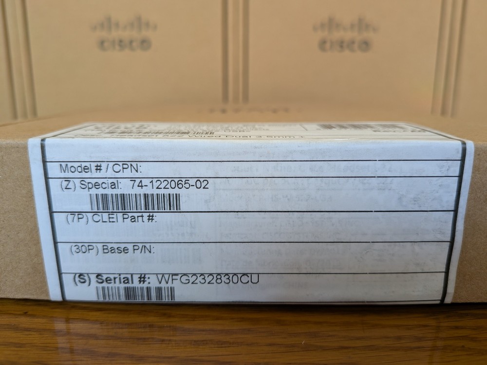 Cisco CP-HS-W-522-USB Wired Dual 3.5mm Plus Headset New