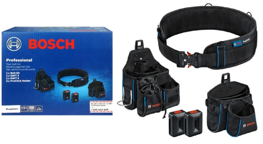 Bosch Tool Belt 93 Kit Heavy Duty Tool Pouch Set