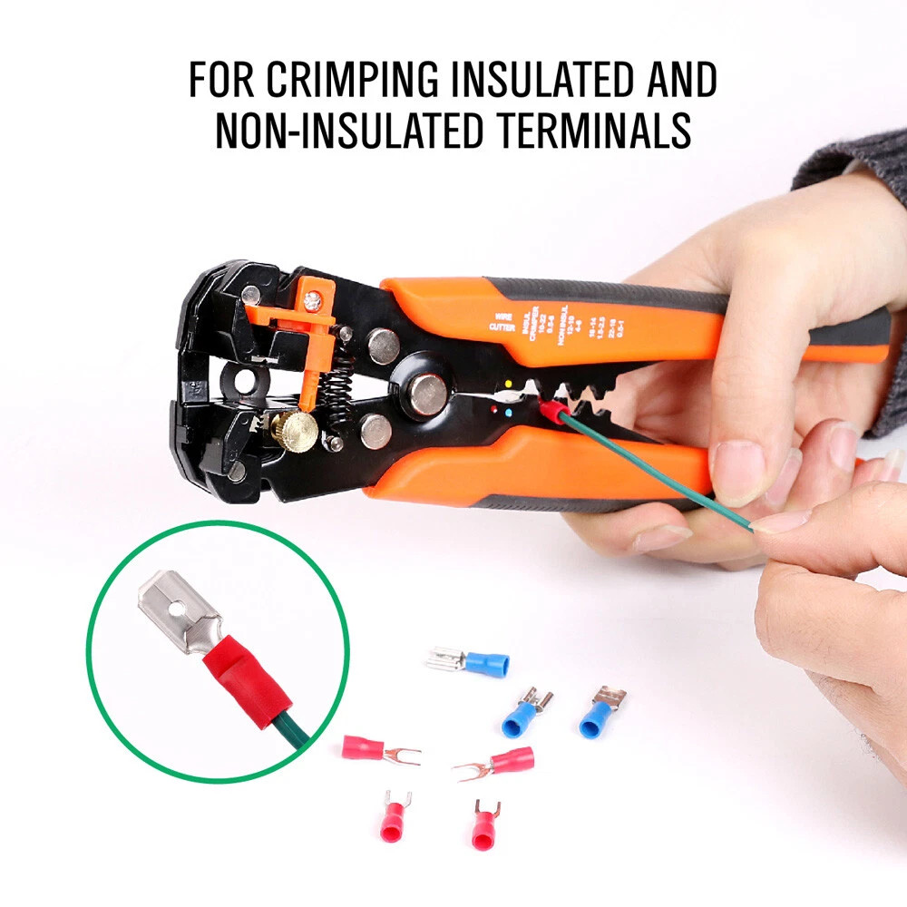 8" Self-Adjusting Insulation Wire Stripper cutter crimper Terminal Tool Pliers