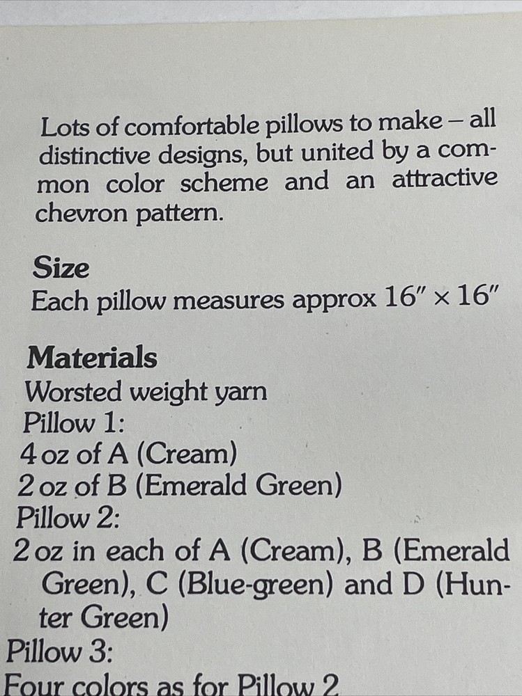 Marshall Cavendish Chevron Pillows Crochet Pattern