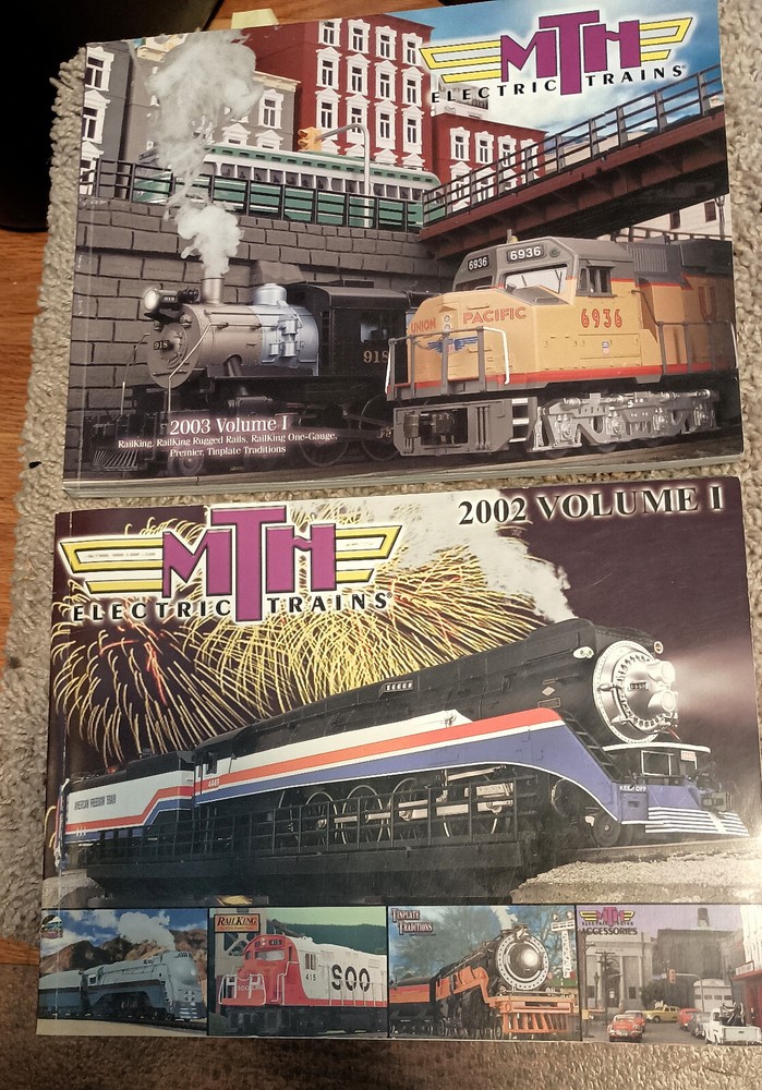 TWO!! MTH ELECTRIC TRAINS CATALOGS - 2002 & 2003--Beautiful!!