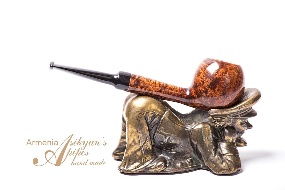 Asikyan Pipe #427/24 Apple Smooth Partially Rusticated Hand Made
