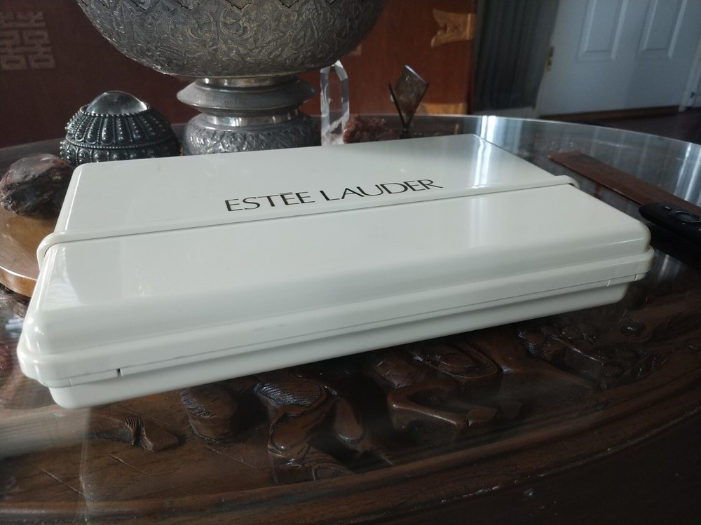 Vintage 1980s Estee Lauder makeup storage display case