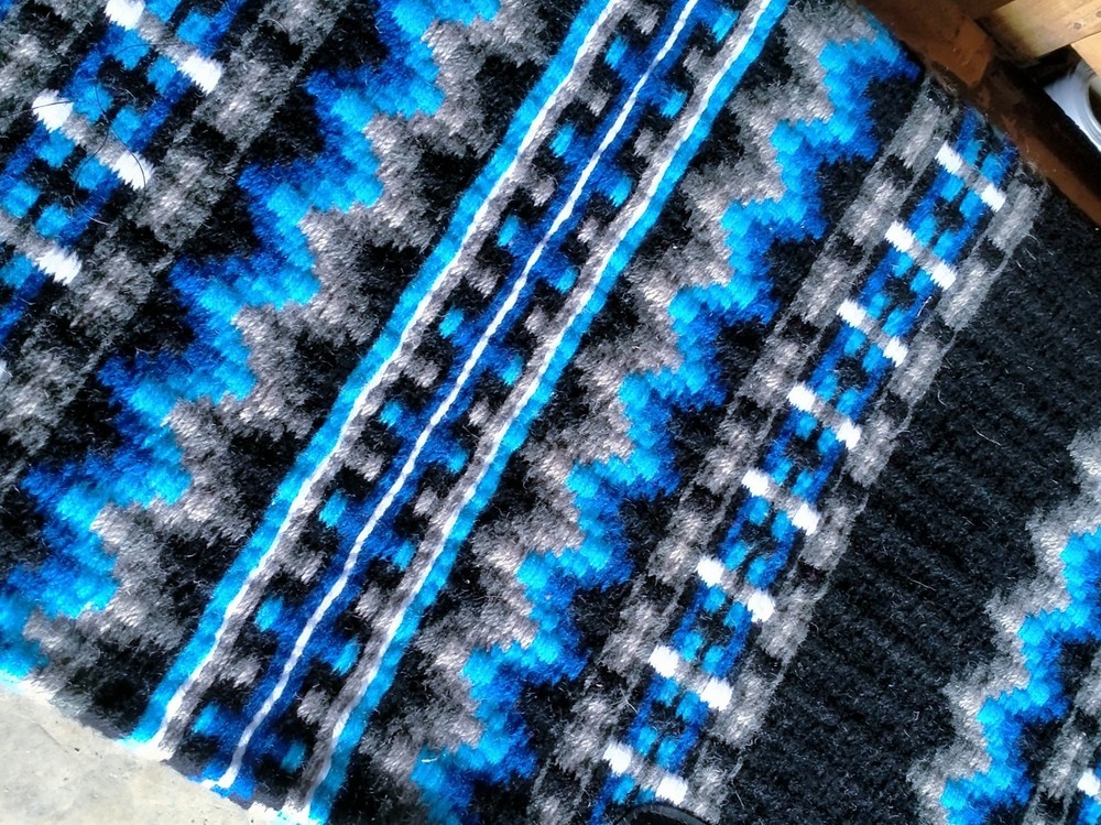 Mayatex San Juan NZ Wool Saddle Blanket Neavy Blue