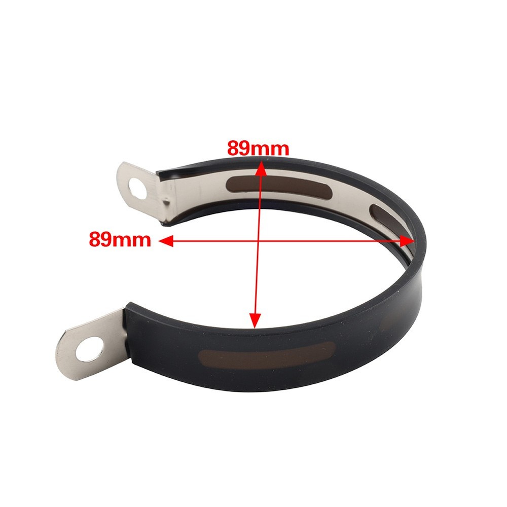 89mm Universal Motorcycle Exhaust Clamp Mount Bracket Fixed Ring Hanger Support