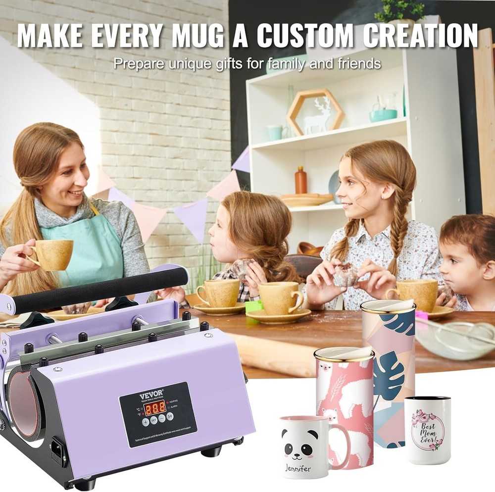 Fast Heating Mug Press for Sublimation with Touchscreen Interface & Accessories