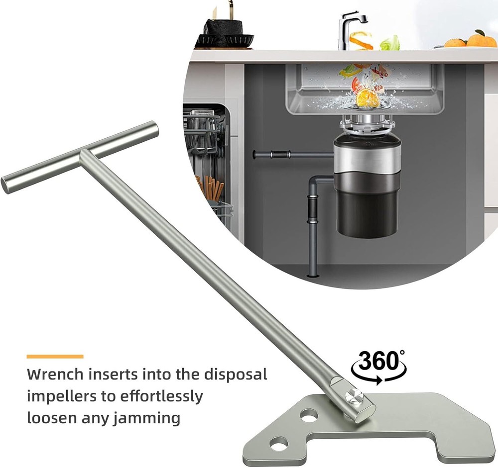 woiron Garbage Disposer Unjamming Wrench,Silver Garbage Disposal