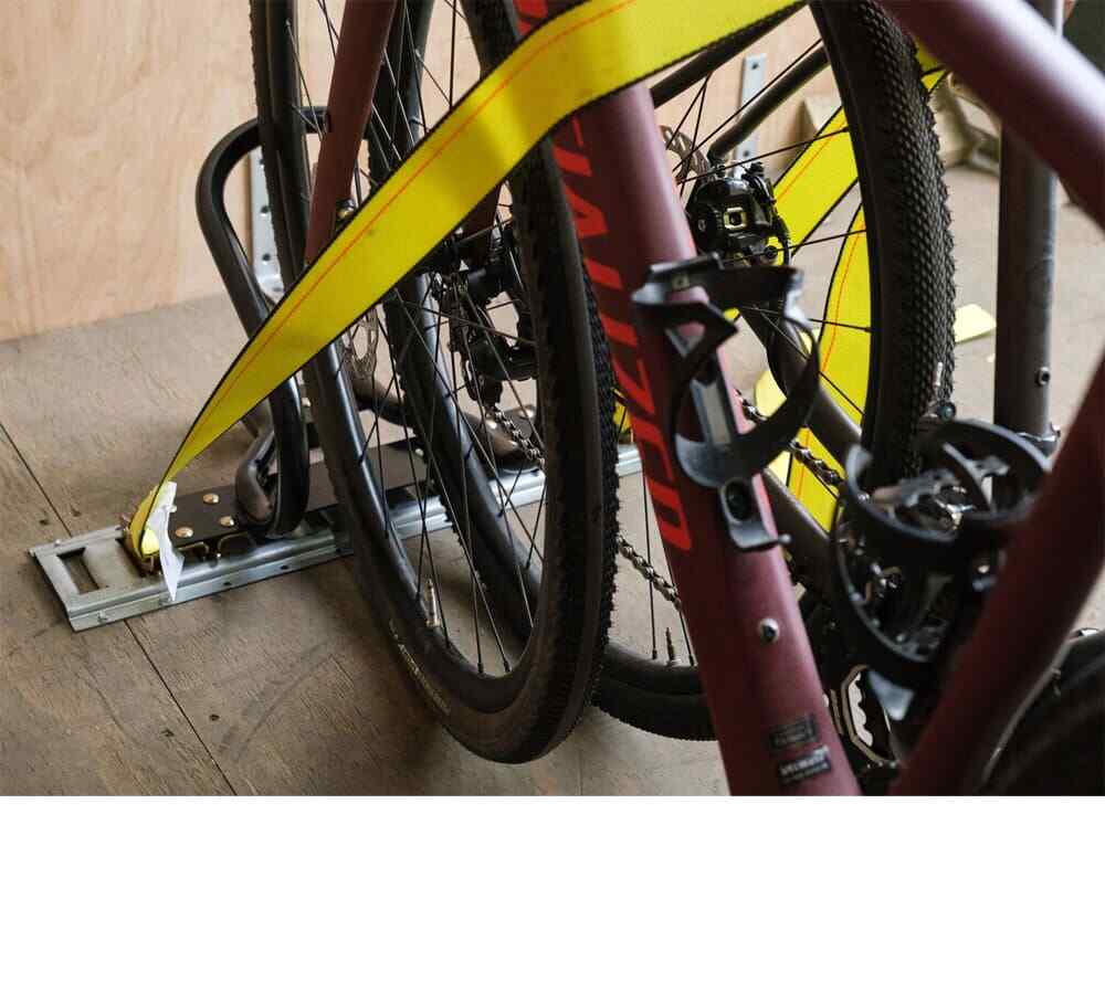 (2 Pack) 7" Motorcycle Wheel Chock Steel for E-Track / X-Track System - Black