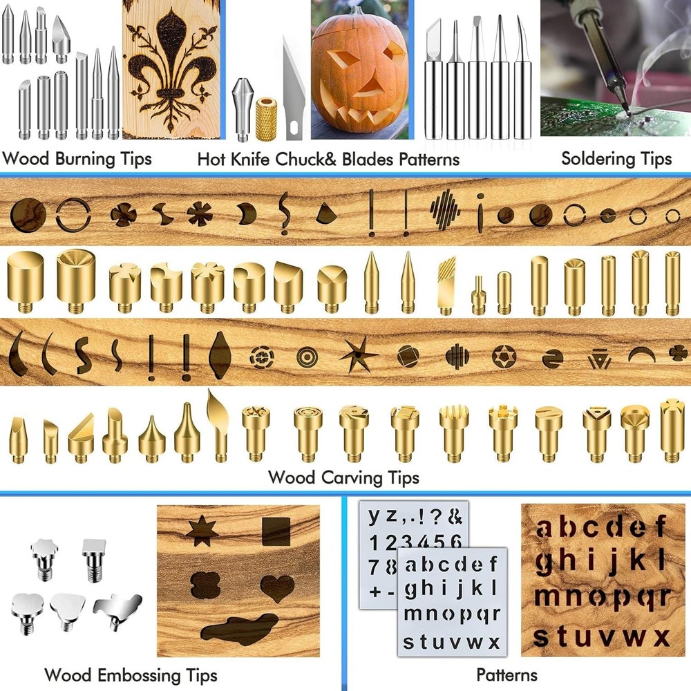 137PCS Wood Burning Kit with Adjustable Temp - Ultimate DIY Creative Tool Set