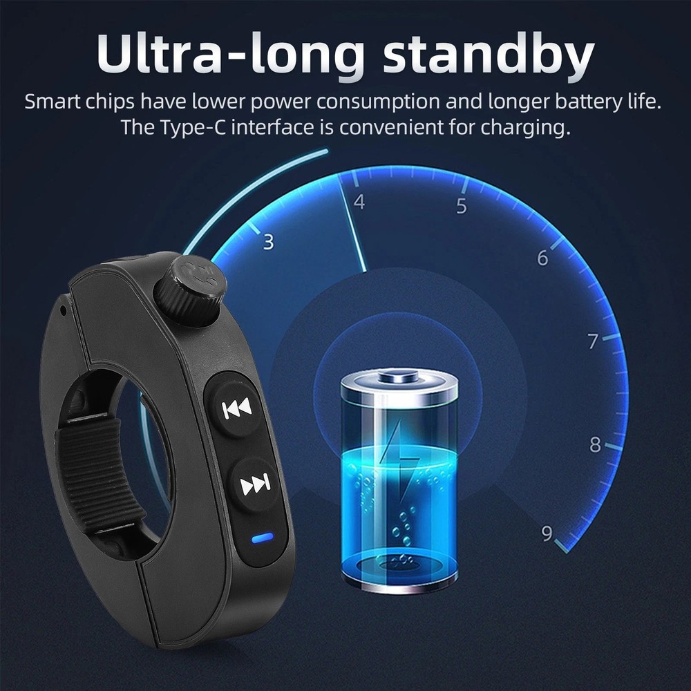 Portable Wireless Bluetooth Media Remote Control For Motorcycle Handlebar New