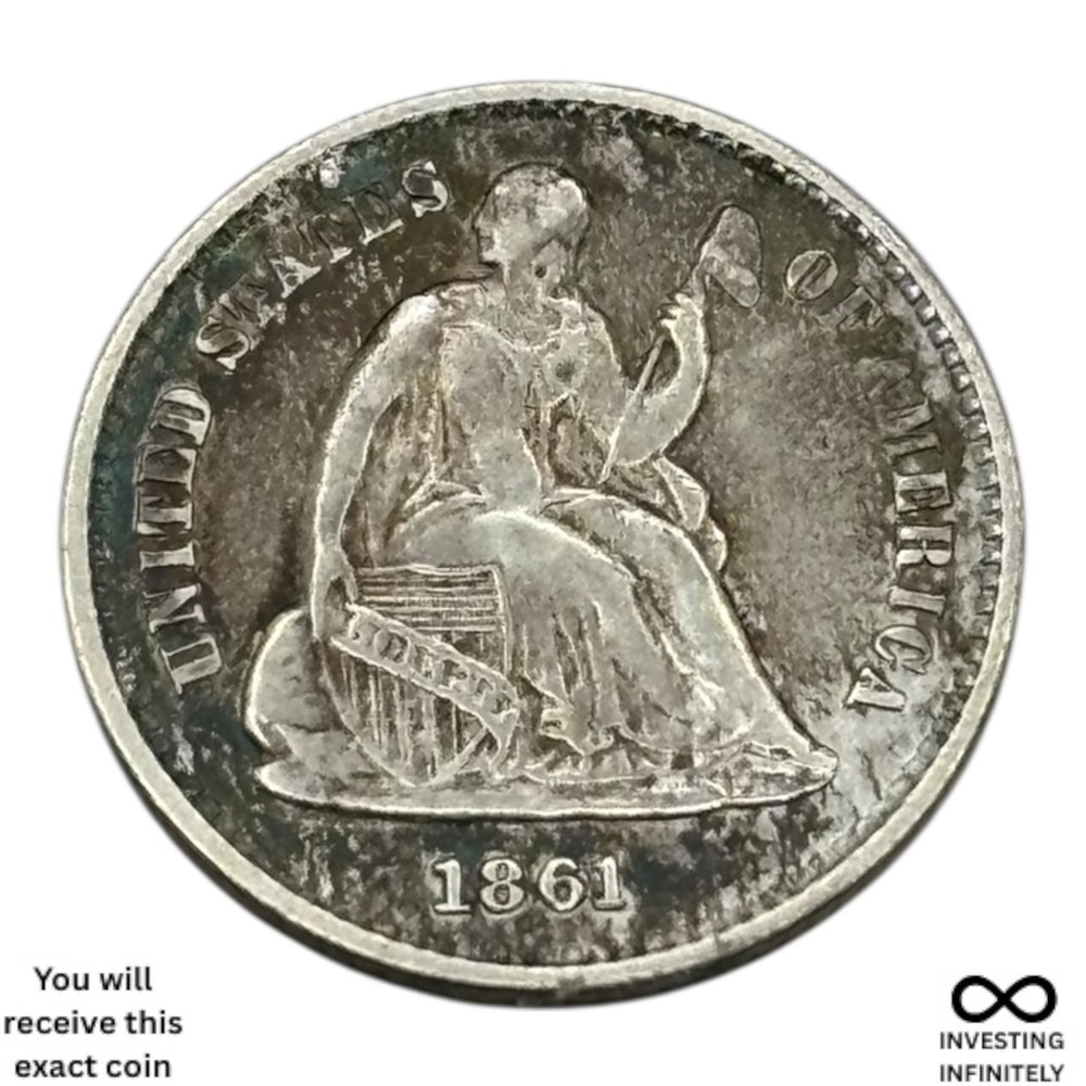 1861 Seated Half Dime X-1790