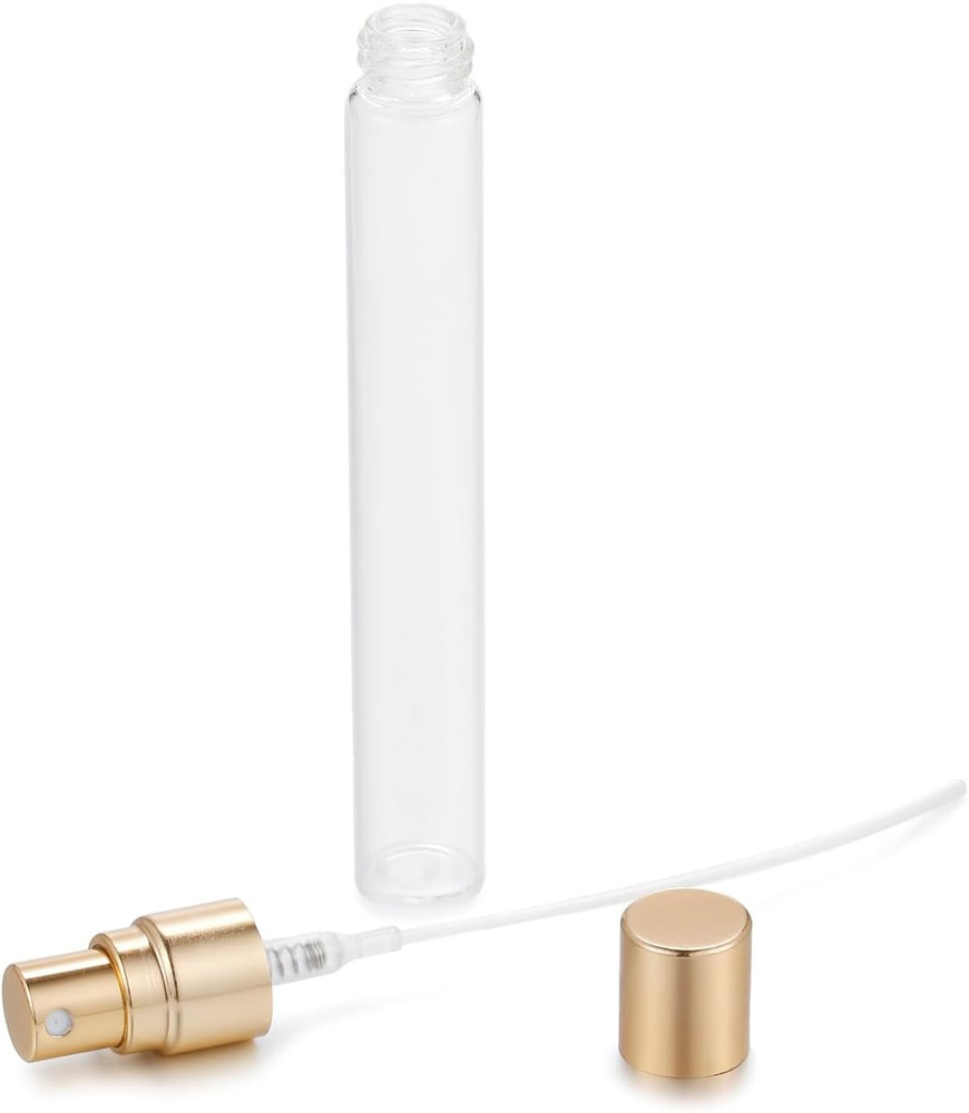 20Pcs 10ml Empty Clear Glass Mist Spray Bottle Refillable Mini Perfume Atomizer