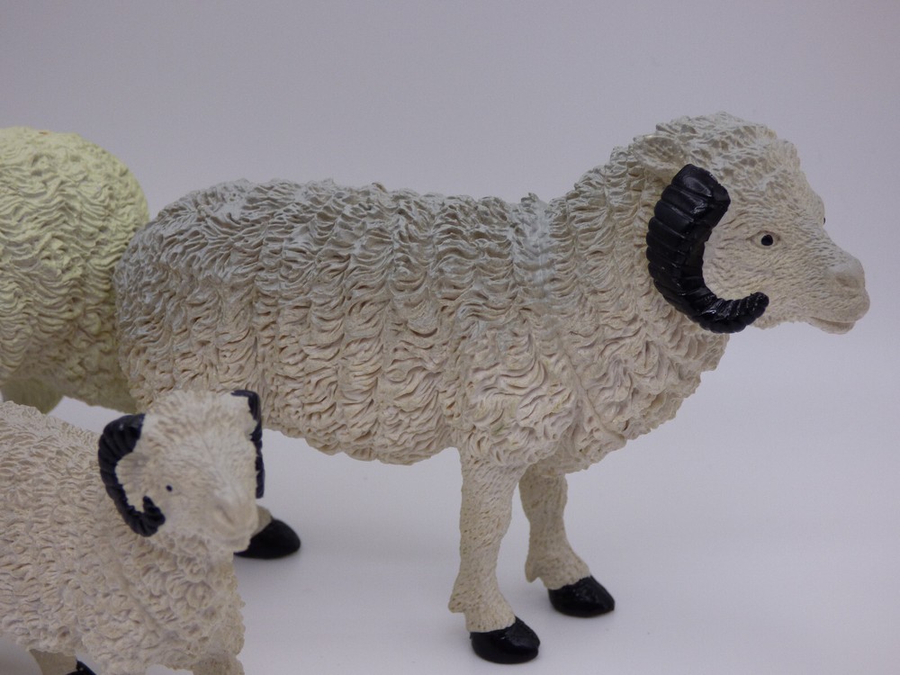 Medium Sized Plastic Ram Toys - Lot of 3