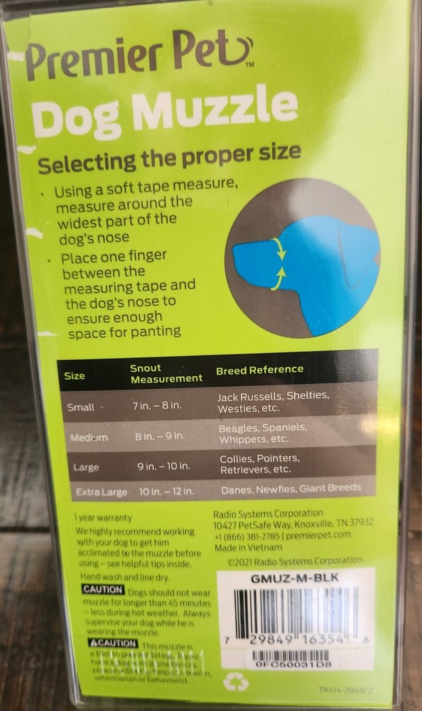 Premier Pet Dog Muzzle Medium Brand New