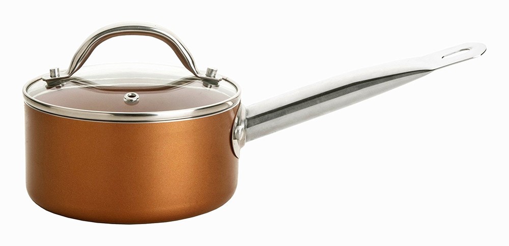 Culinary Edge 7 Piece Ceramic Titanium Copper Nonstick Cookware Set