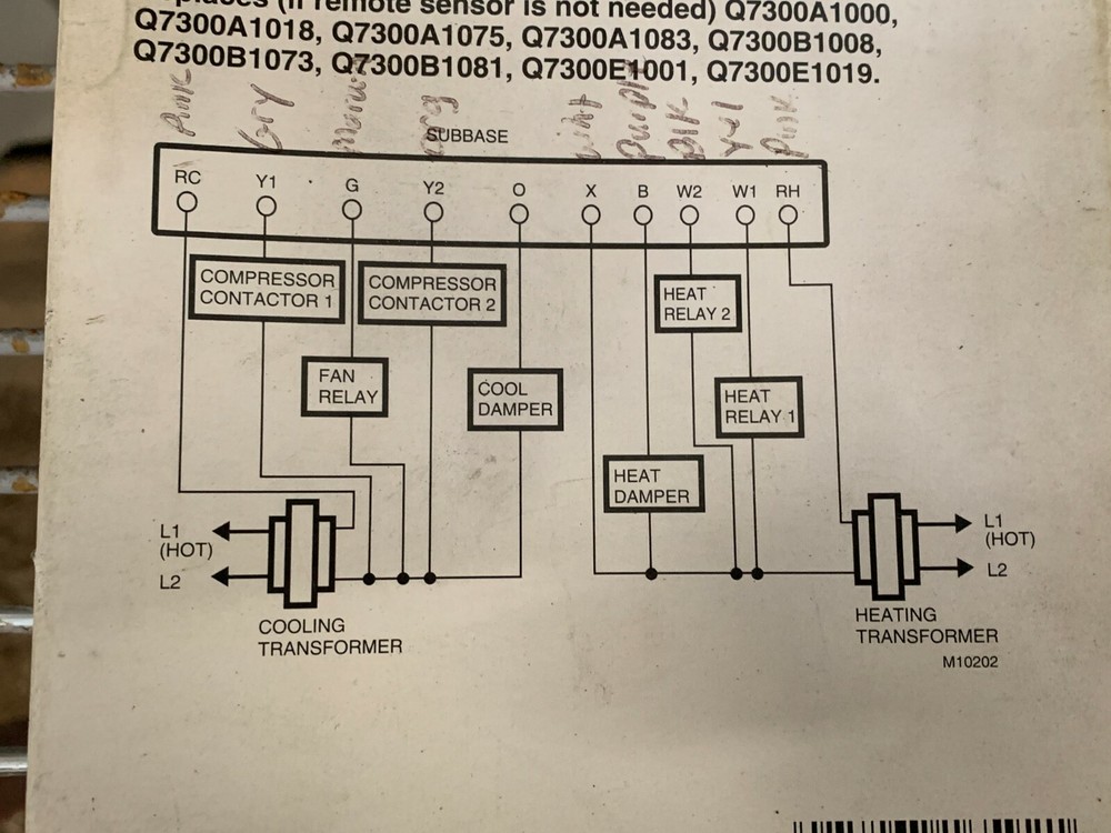 Honeywell Q7300A 2057 Microelectronic Commercial Conventional Subbase