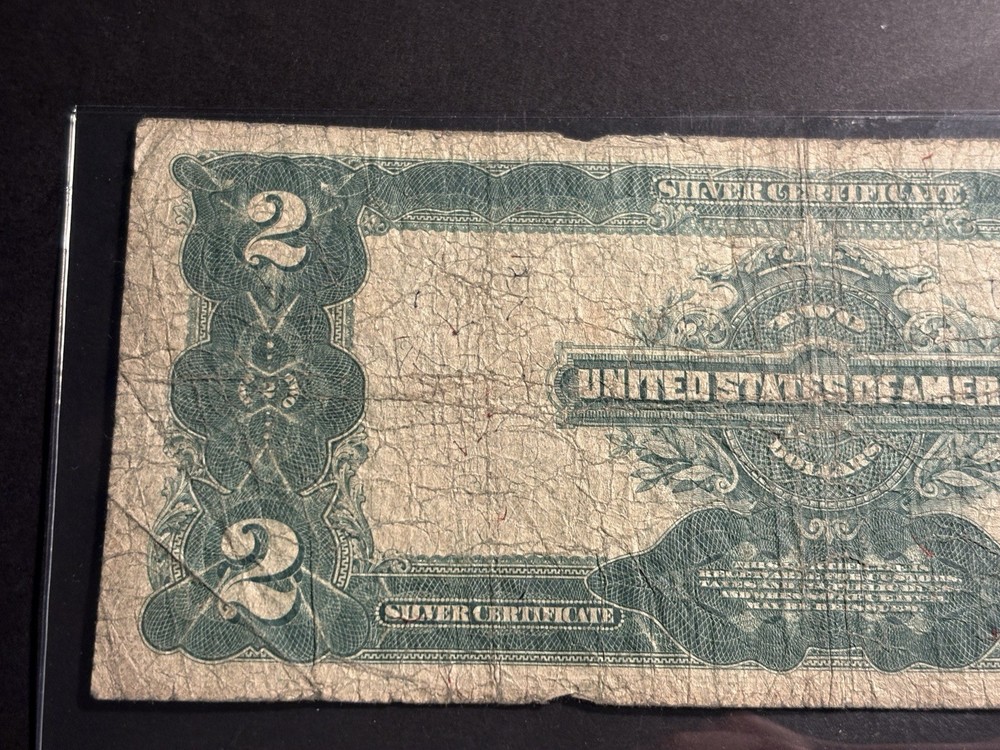 1899 $2 Silver Certificate Note — Circulated