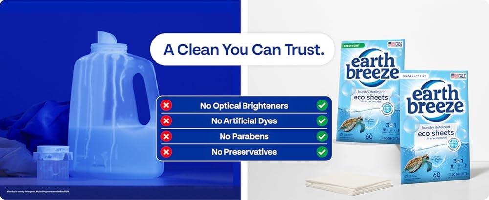 Laundry Deternt Sheets Fragrance-- 60 Loads Eco