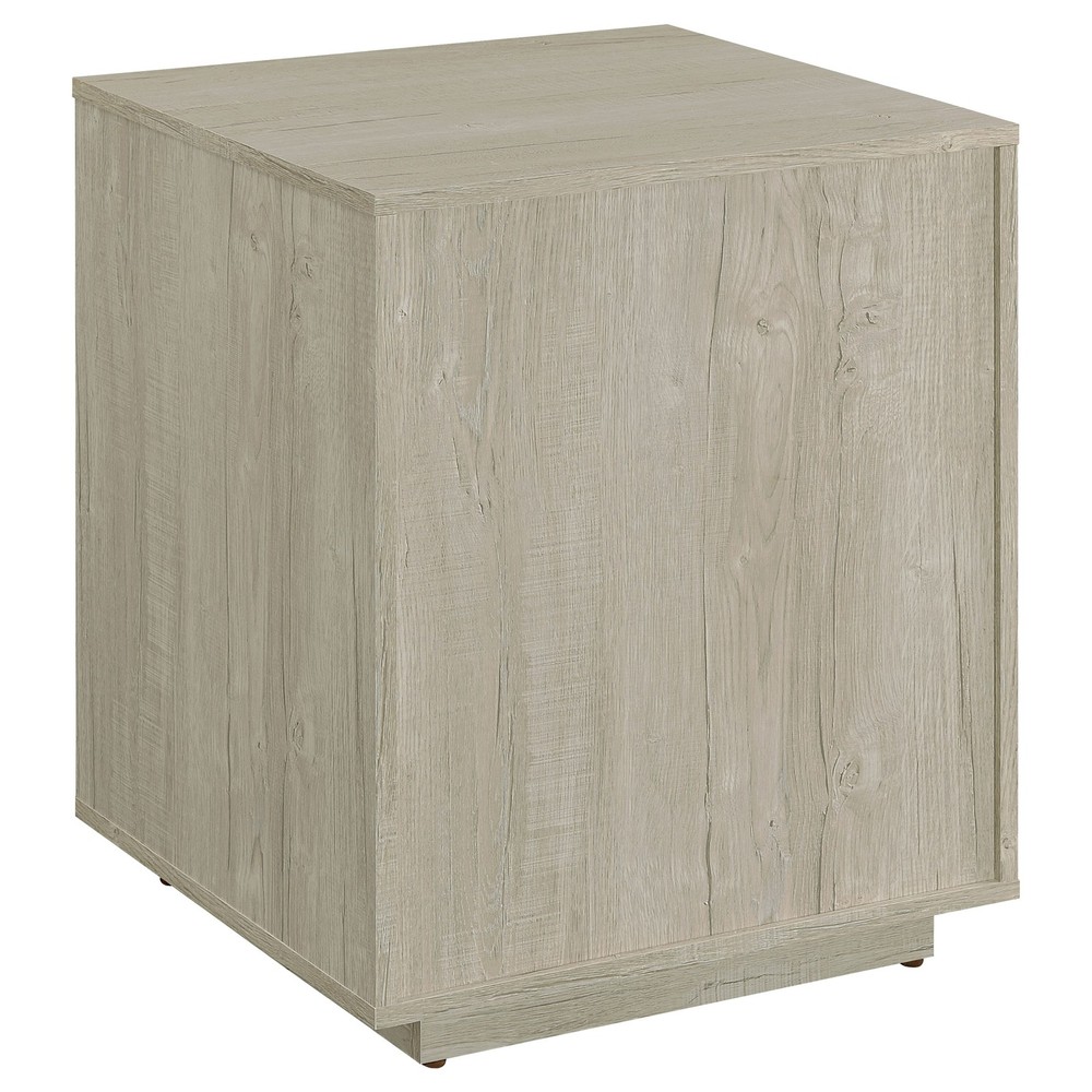 Whitewashed Grey 3 Drawer File Cabinet, Home Office Storage Cabinet