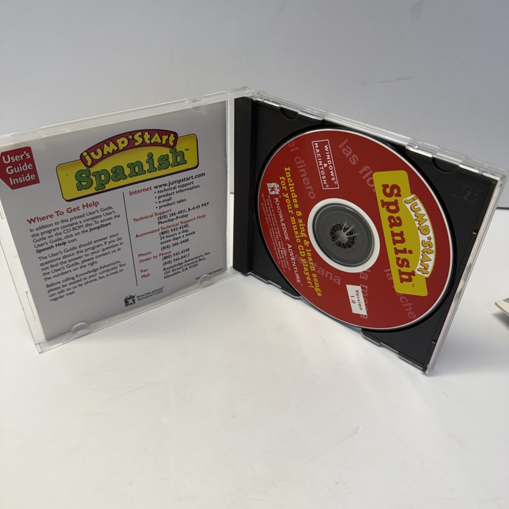 Jump Start Spanish for Kids Ages 3-6 CD-Rom PC Software #15