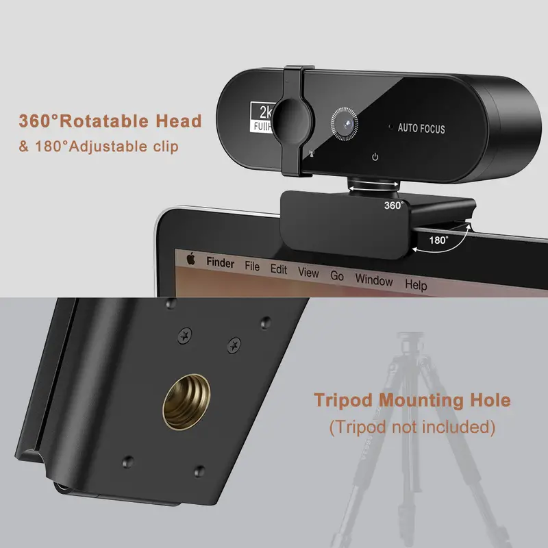 New 4K Full HD USB 2.0 Webcam for PC Desktop Laptop Web Camera with Microphone