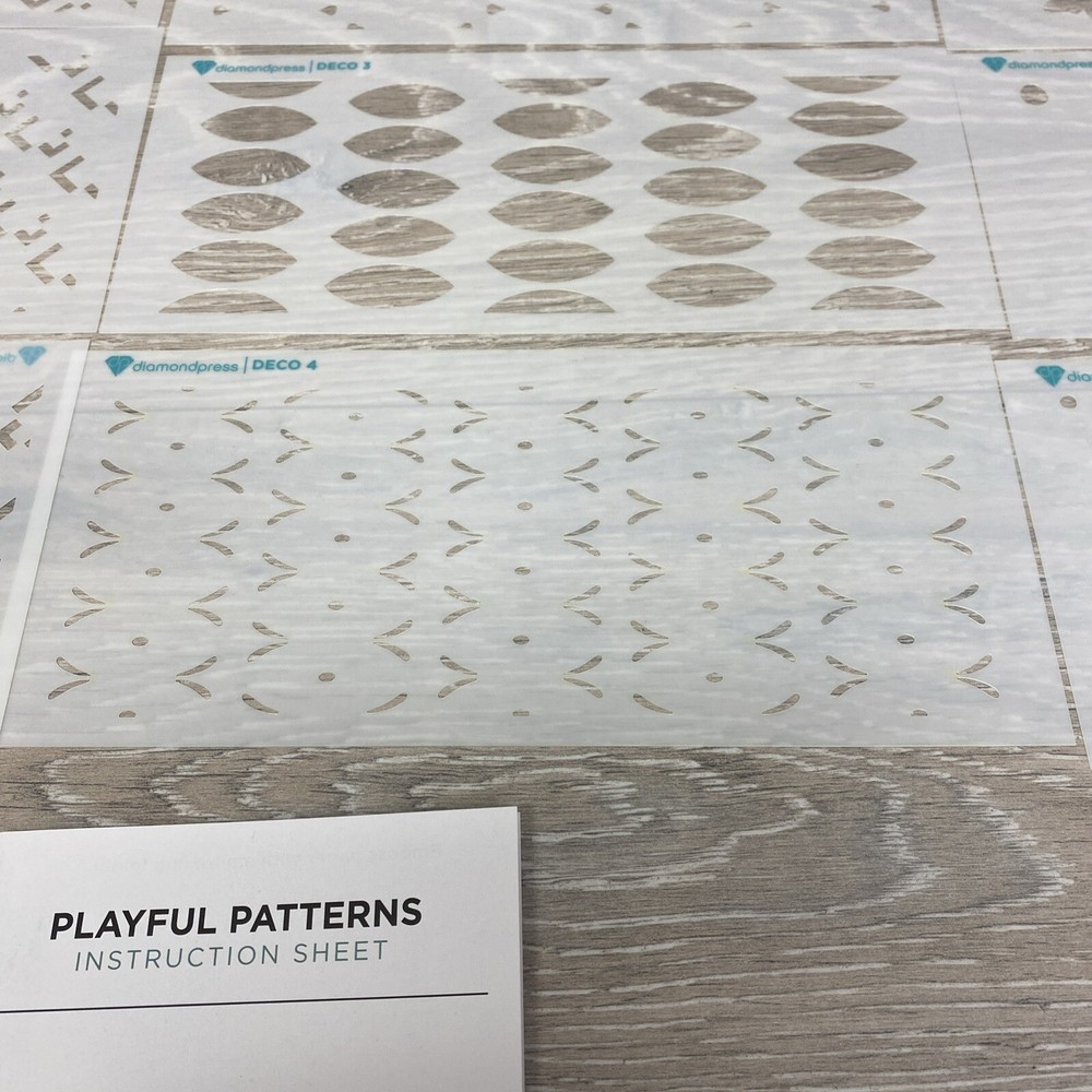 Diamond Press Playful Patterns Embossing and Stencil Kit 852096
