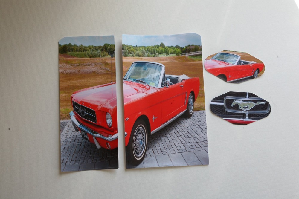 Sony PS4 Console and Controller Skins -- Red Mustang Theme (#0945)