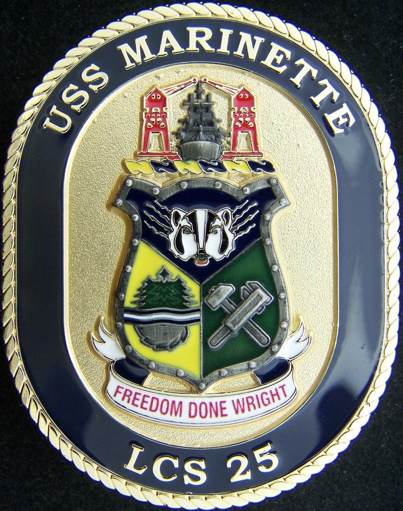 USS Marinette LCS 25 Navy Challenge Coin