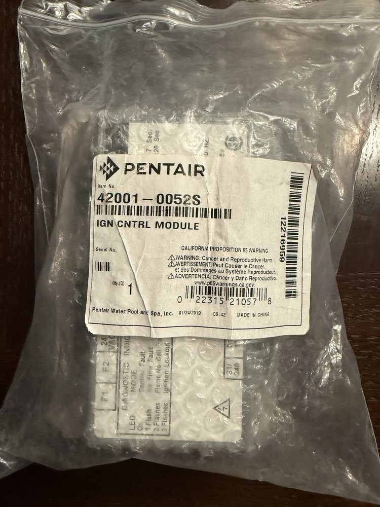 OEM Pentair Ignition Control Module MasterTemp Heater # 42001-0052S