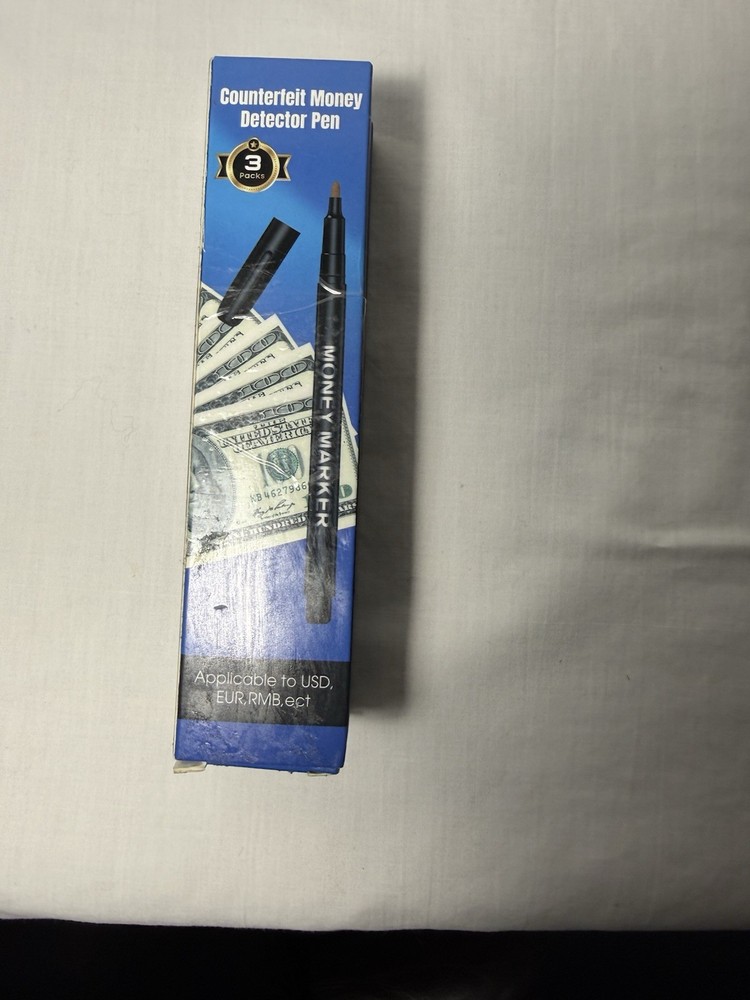 Counterfeit Money Detector Marker Pen, 3 Pack, Upgraded Pen Tip