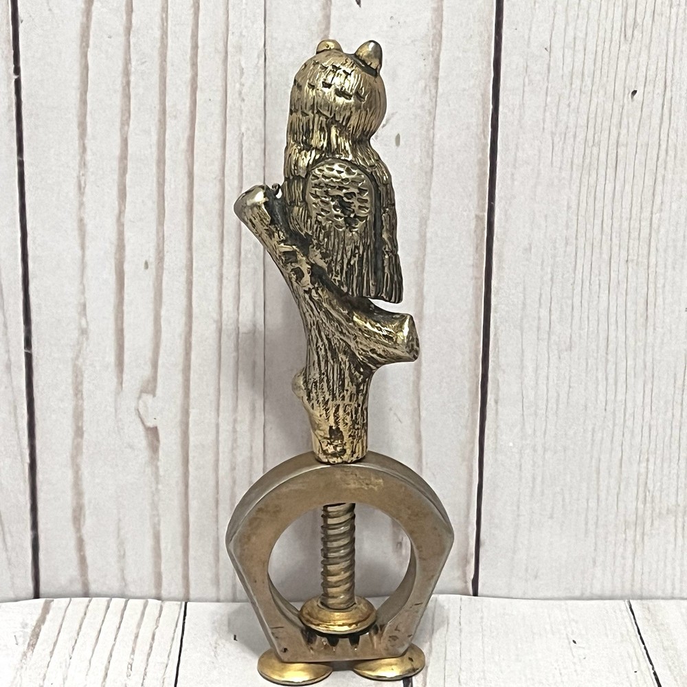 Vintage Owl Nutcracker MCM Woodland Kitchen Decor Rustic Cabincore