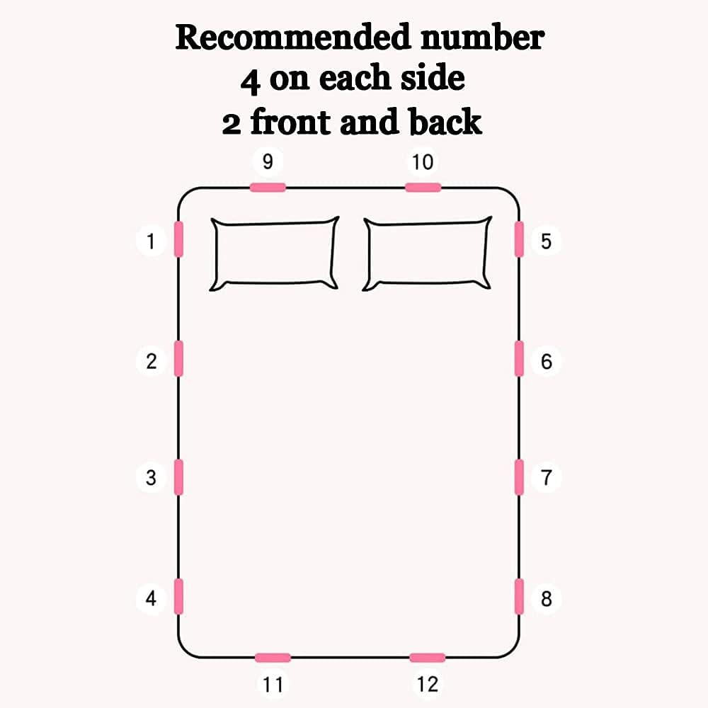 12 Pack Bed Sheet Grippers Sheet Holders Fasteners Bed Sheet Clips Keep Sheets S