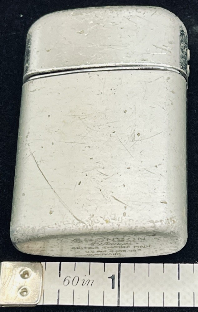 Vintage Ronson Typhoon Lighter British Empire Made Works Great!