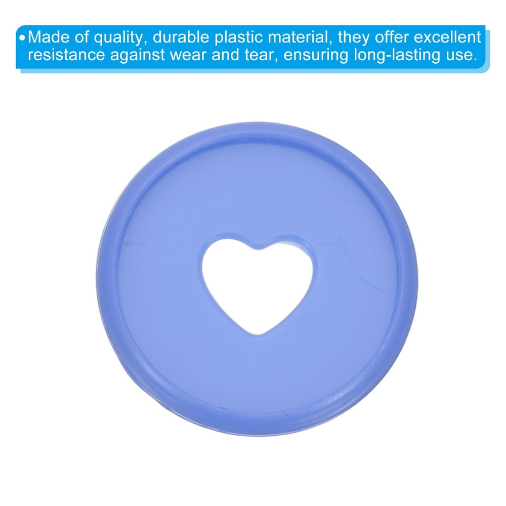 28mm Plastic Book Binding Discs, 22 Pack Expansion Discs Heart, Lavender Color