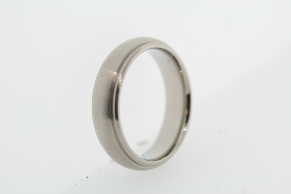 Triton Titanium Brushed Domed 6mm Band Ring