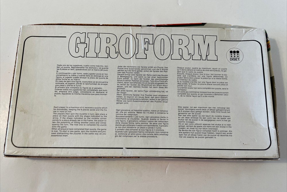 Vintage "Giroform" Puzzle Game by Diset - Complete!