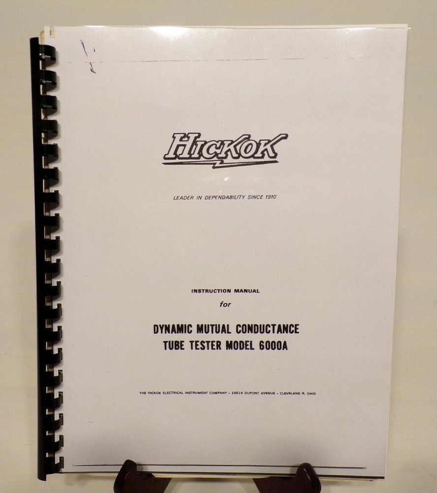Hickok Tube tester 6000A Manual