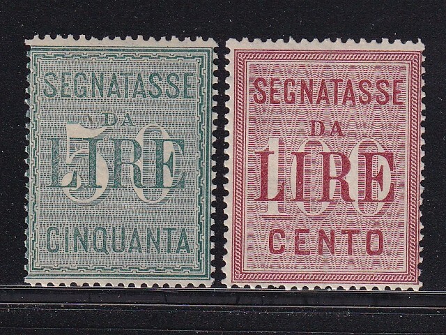 Italy  1884 YV Due 20-21 MLH VF / CAT VALUE $110