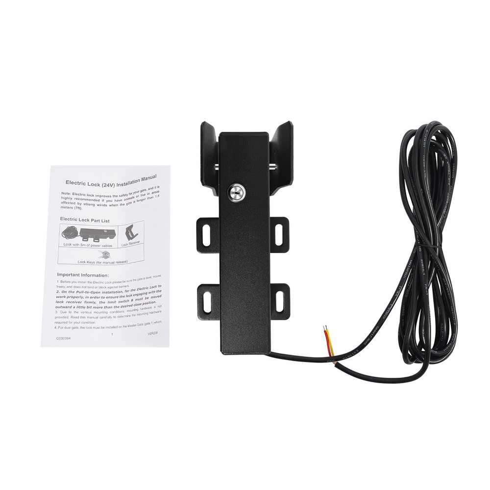 Universal Electric Lock Automatic Swing Sliding Gate Opener Remote Control 24V