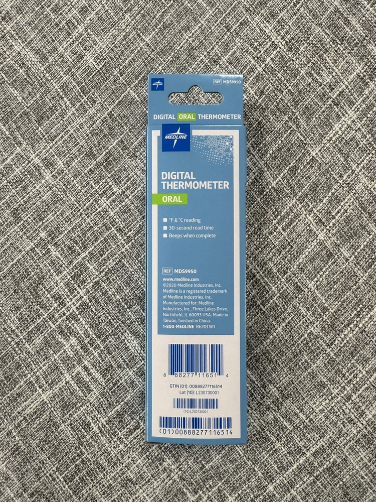 Medline MDS9950 Digital Stick Thermometer- 12 Pack