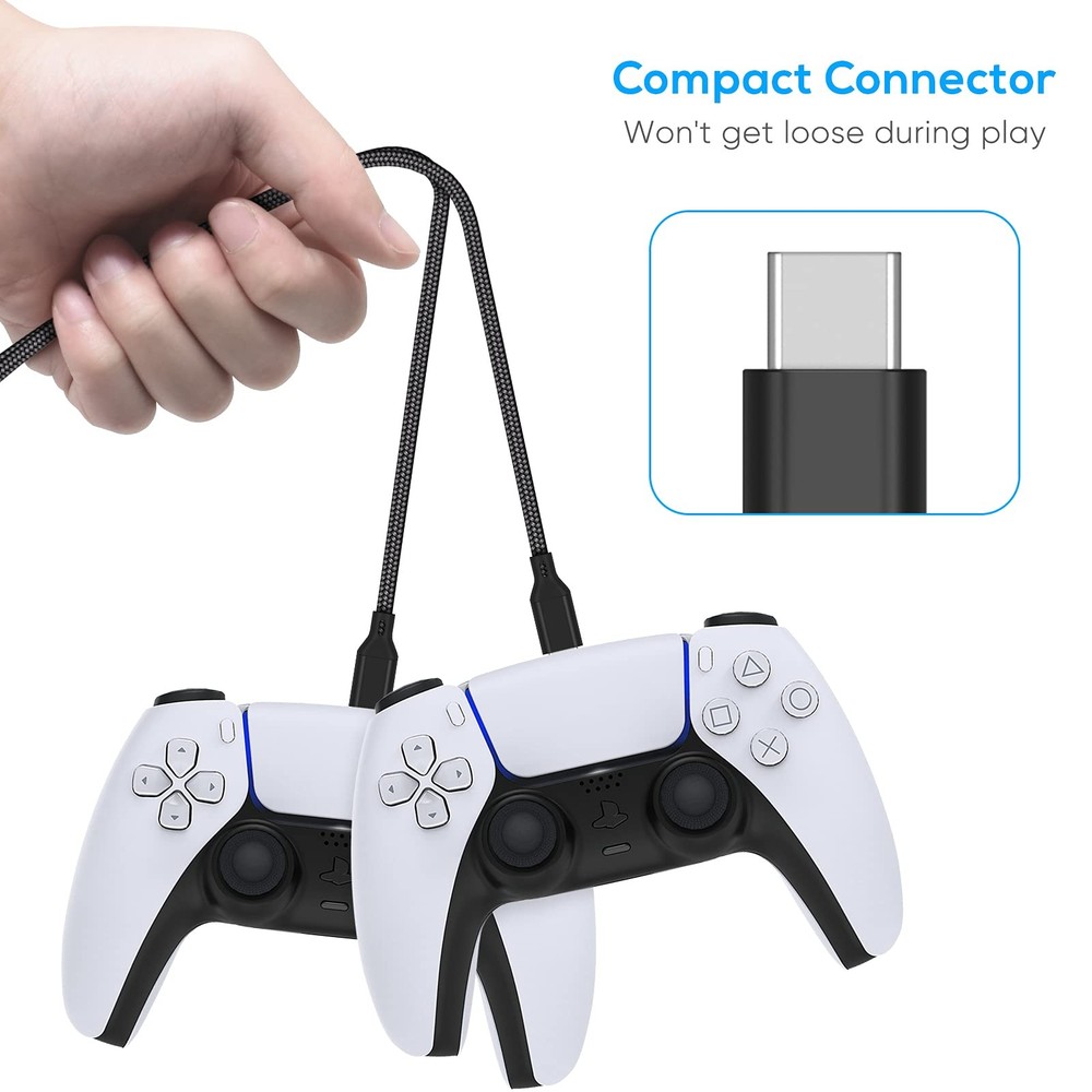 Charging Cable for Xbox Series/ for PS5/PS5 Pro Controller-16.4FT, Replacemen...