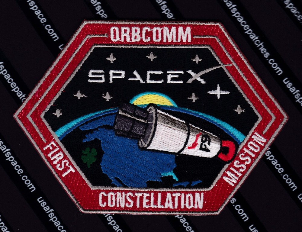 Authentic ORBCOMM SPACEX FALCON 9 - 1st Constellation Mission -  5" - PATCH