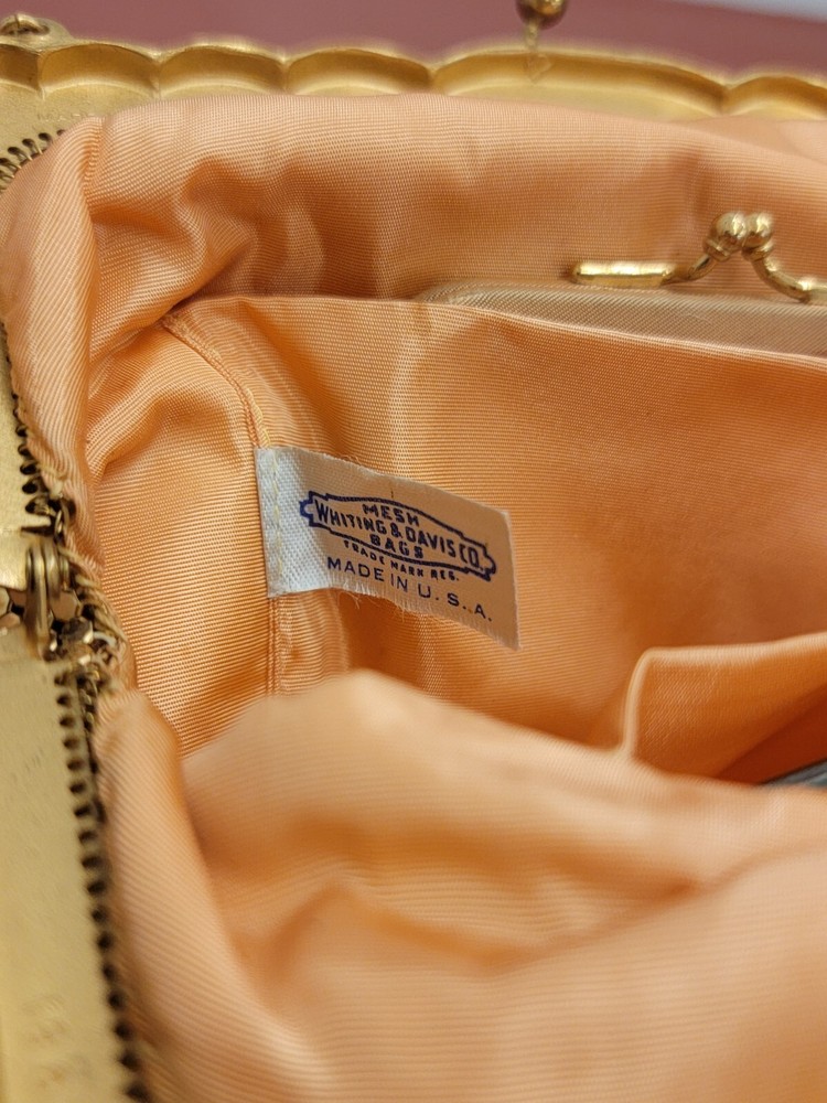 Vintage 1950's Whiting Davis Gold Mesh Bag. FAST SHIPPING!