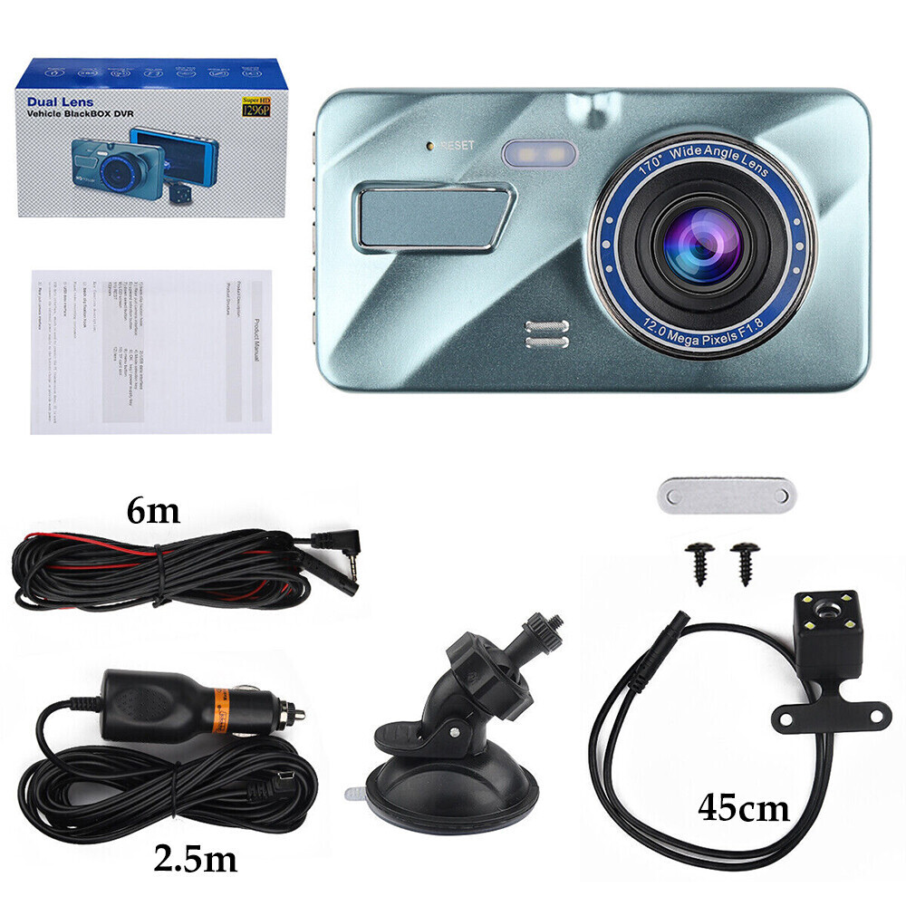 1080P Dashcam automobile data recorder Car DVR Recorder Front and Rear Camera