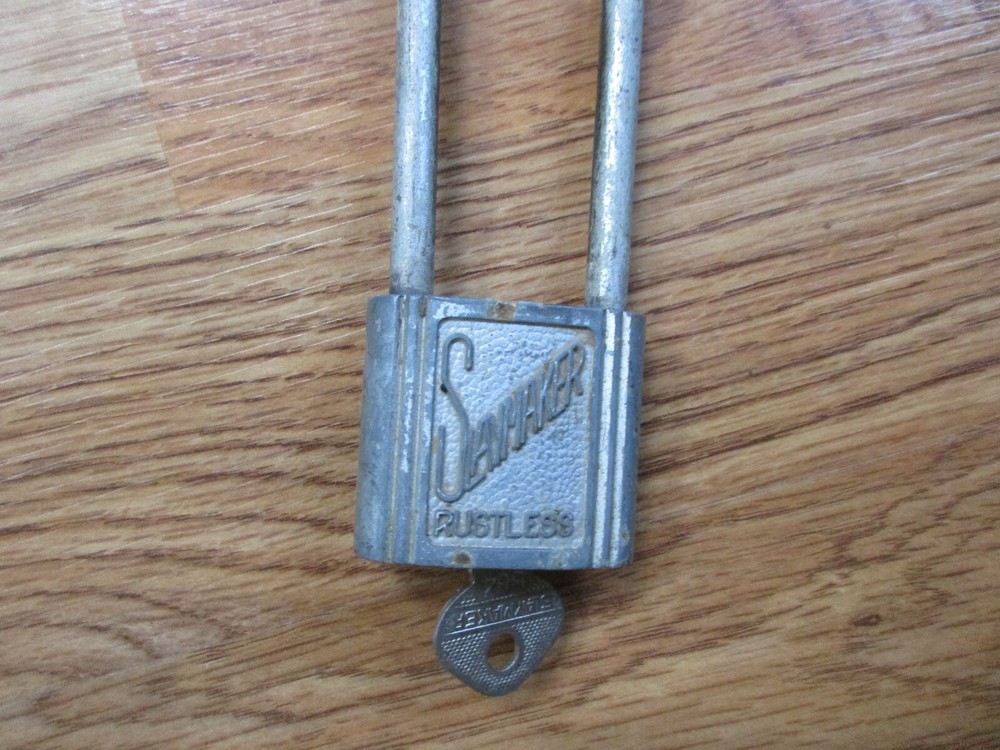 Slaymaker Rustless Bicycle Padlock 2 Keys Very Good Condition