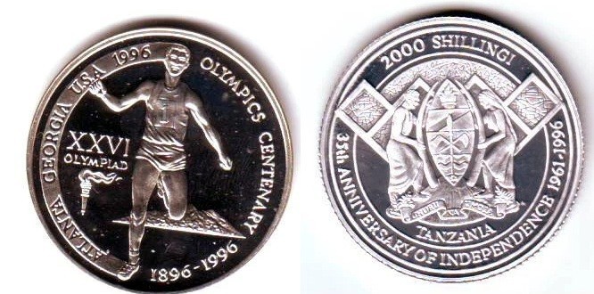 Ex.Rare 1996 Tanzania Silver 2000s pattern Runner T2
