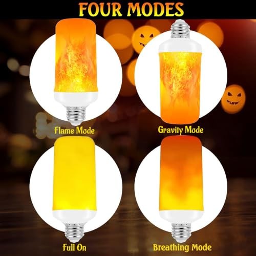 2Packs Rechargeable Flame Light Bulbs,Remote Control,3 Timer,5V/1A