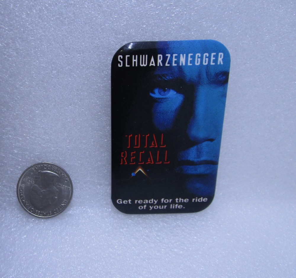 Total Recall Arnold Schwarzenegger Movie Button Pin